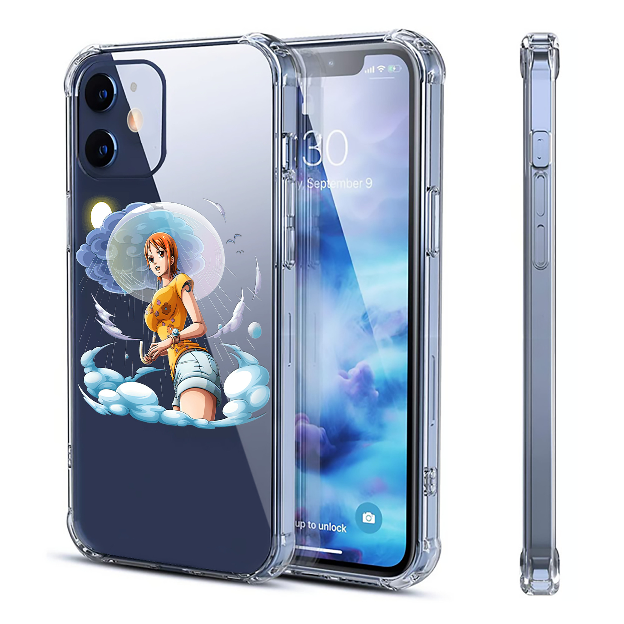 （画像用） ワンピース ナミ ONE PIECE Nami 【iPhone 12シリーズ対応】透明スマホケース（クリアソフトケース）